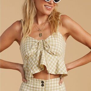 Billabong x The Salty Blonde Gingham Top L